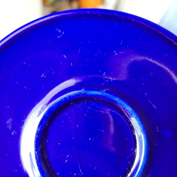 Vintage Hall China Restaurant Ware Blue Demitasse Cup & Saucer (956) ~ Espresso - Picture 10 of 14